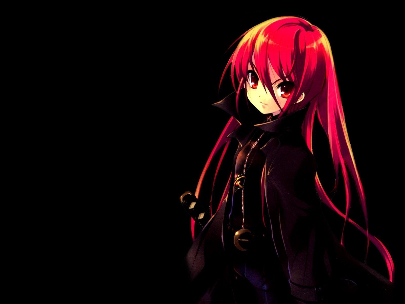 1600x1200 Black And Red Anime Girl Wallpaper, Desktop