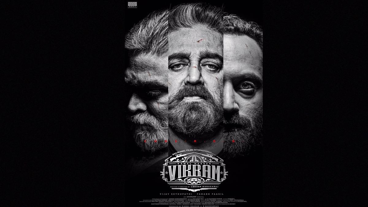 1200x680 Vikram First Look Poster: Kamal Haasan, Vijay Sethupathi, Fahadh Faasil Look Intense (View Pic), Desktop