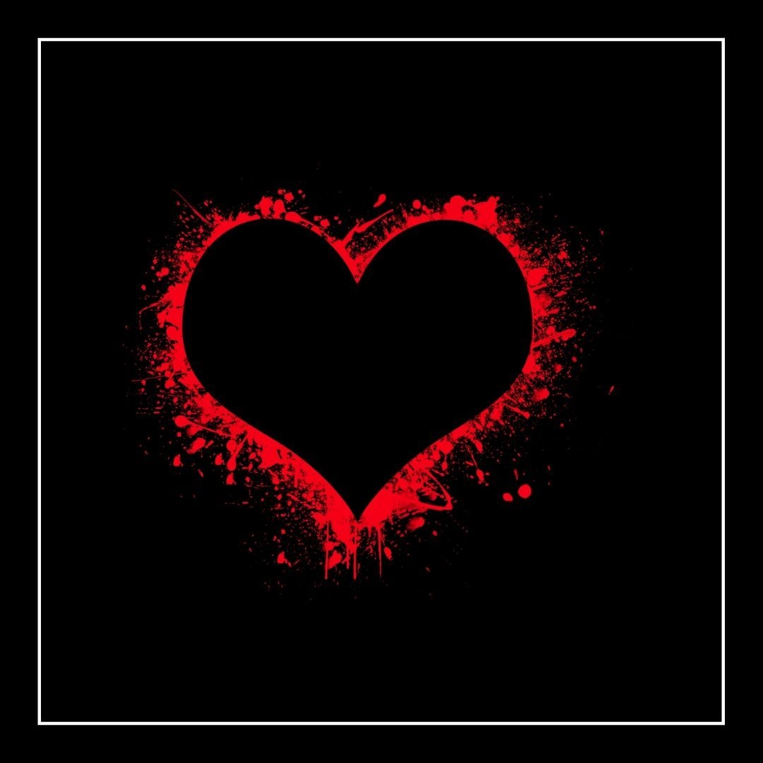 1080x1080 Black Red Love Whatsapp Dp Image HD Wallpaper, Phone