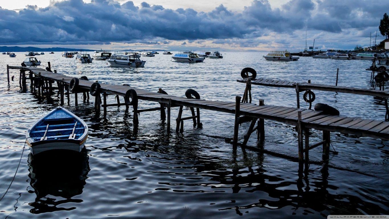 1370x770 Copacabana Port HD, Bolivia HD desktop wallpaper, Widescreen, Desktop