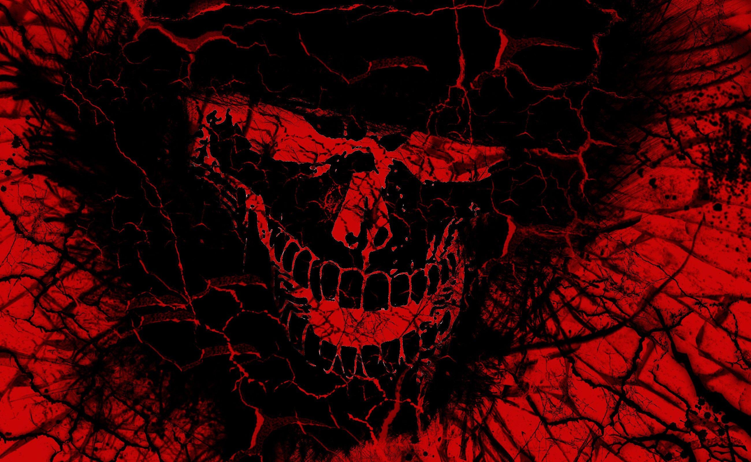 2600x1600 Red Skull Wallpaper, Desktop