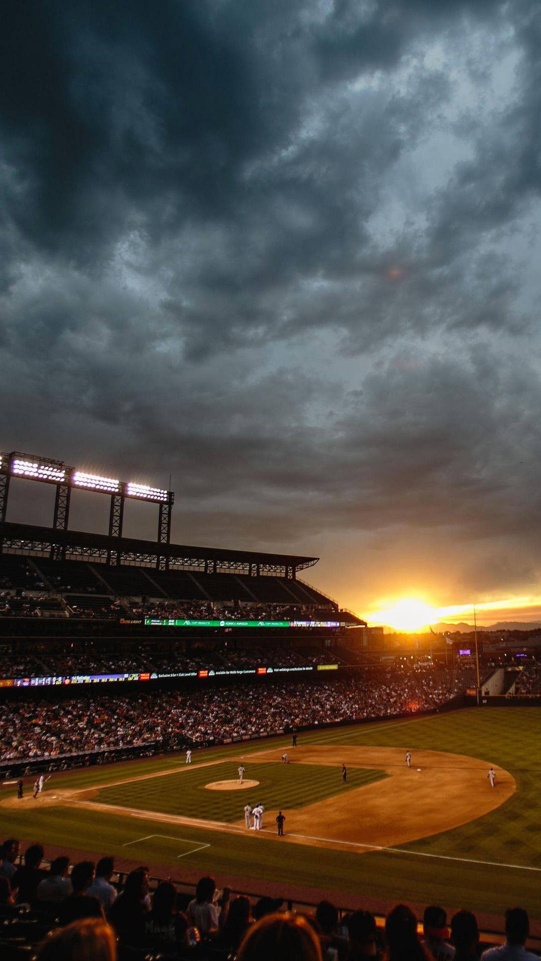 1080x1920 Sunset And Awesome Softball Wallpaper, Phone