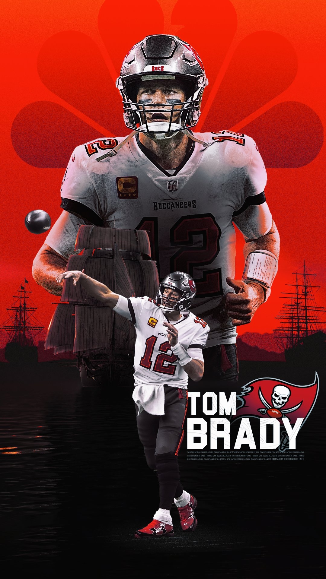 1080x1920 Tom Brady Tampa Bay Buccaneers wallpaper, Phone