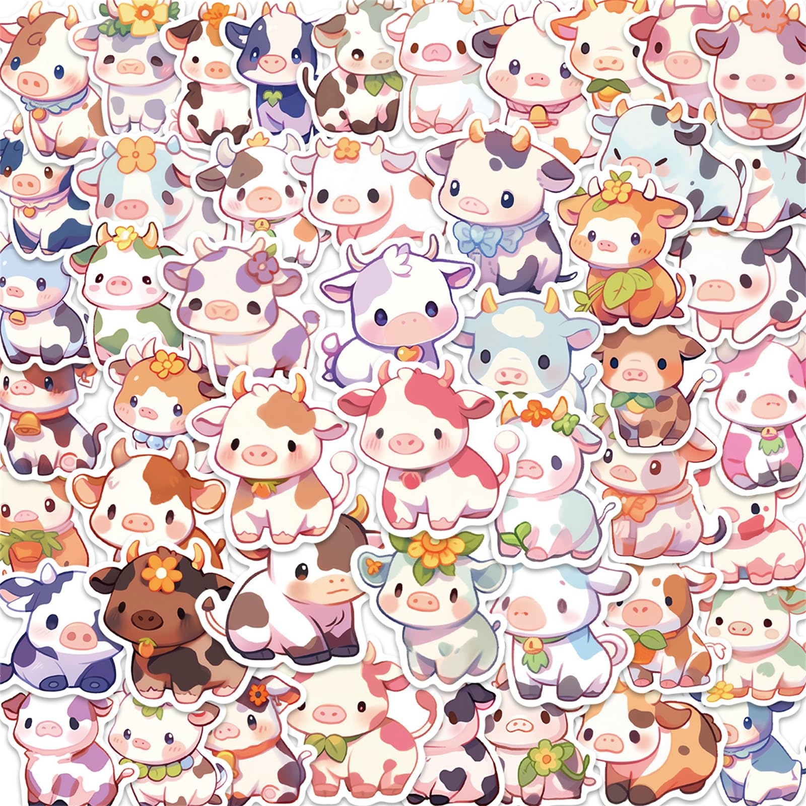 1600x1600 Cute Cow Stickers Kawaii, Phone