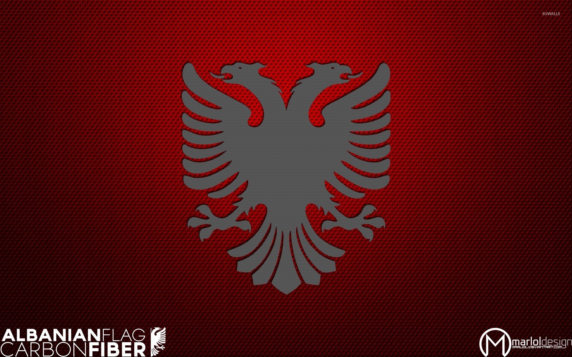 1920x1200 Albanian Flag Black And White, Desktop