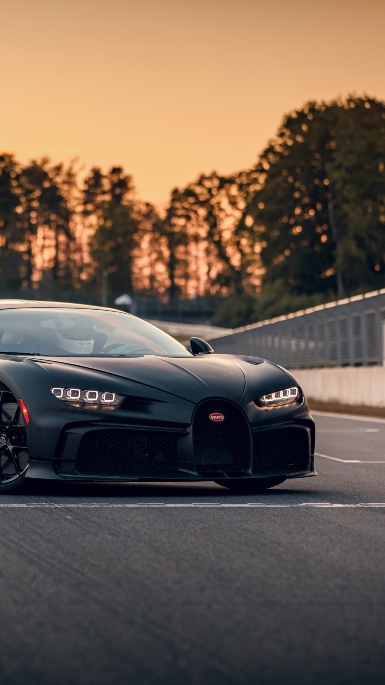 770x1370 Black Bugatti Chiron iPhone 4K Wallpaper Download, Phone