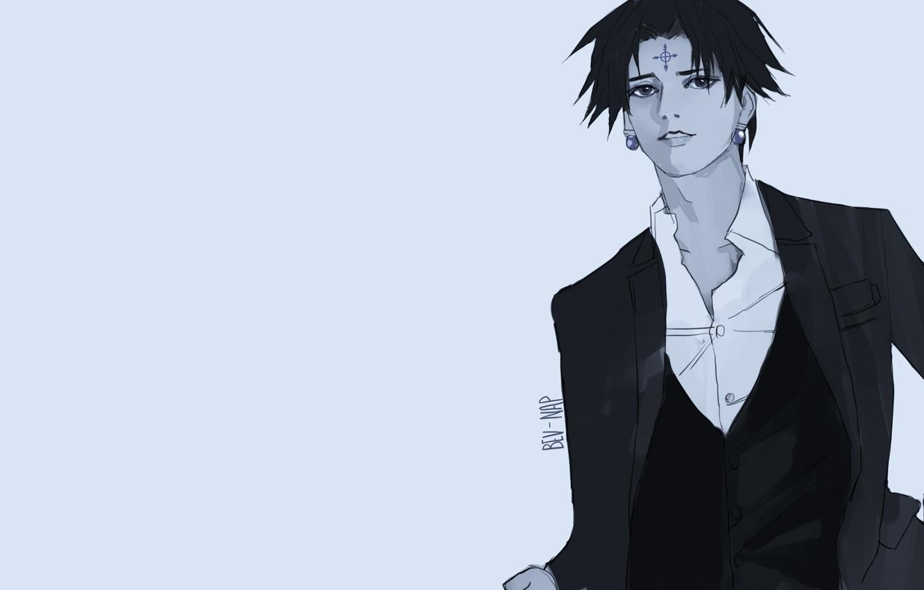 1340x850 Wallpaper background, art, guy, Hunter x Hunter, Chrollo Lucifer, Desktop