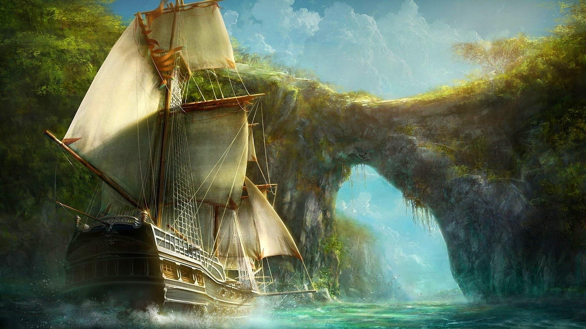 1920x1080 Magical Ship HD desktop wallpaper, Widescreen, High Definition, Desktop