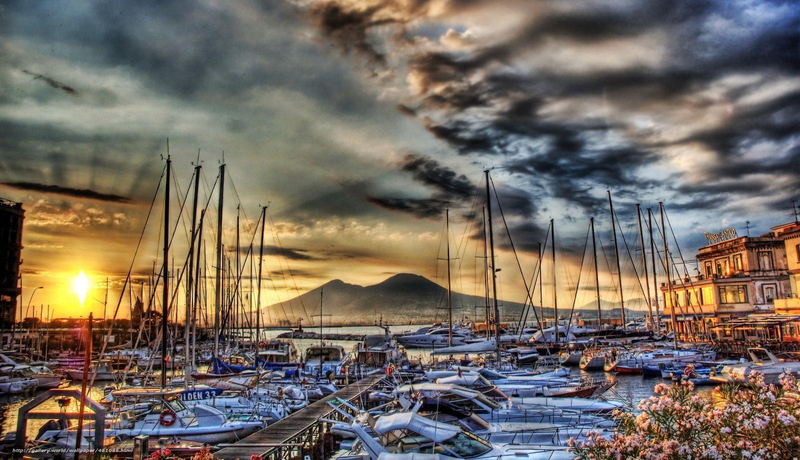 1600x920 Download wallpaper Ships, Italy, Naples free desktop wallpaper, Desktop