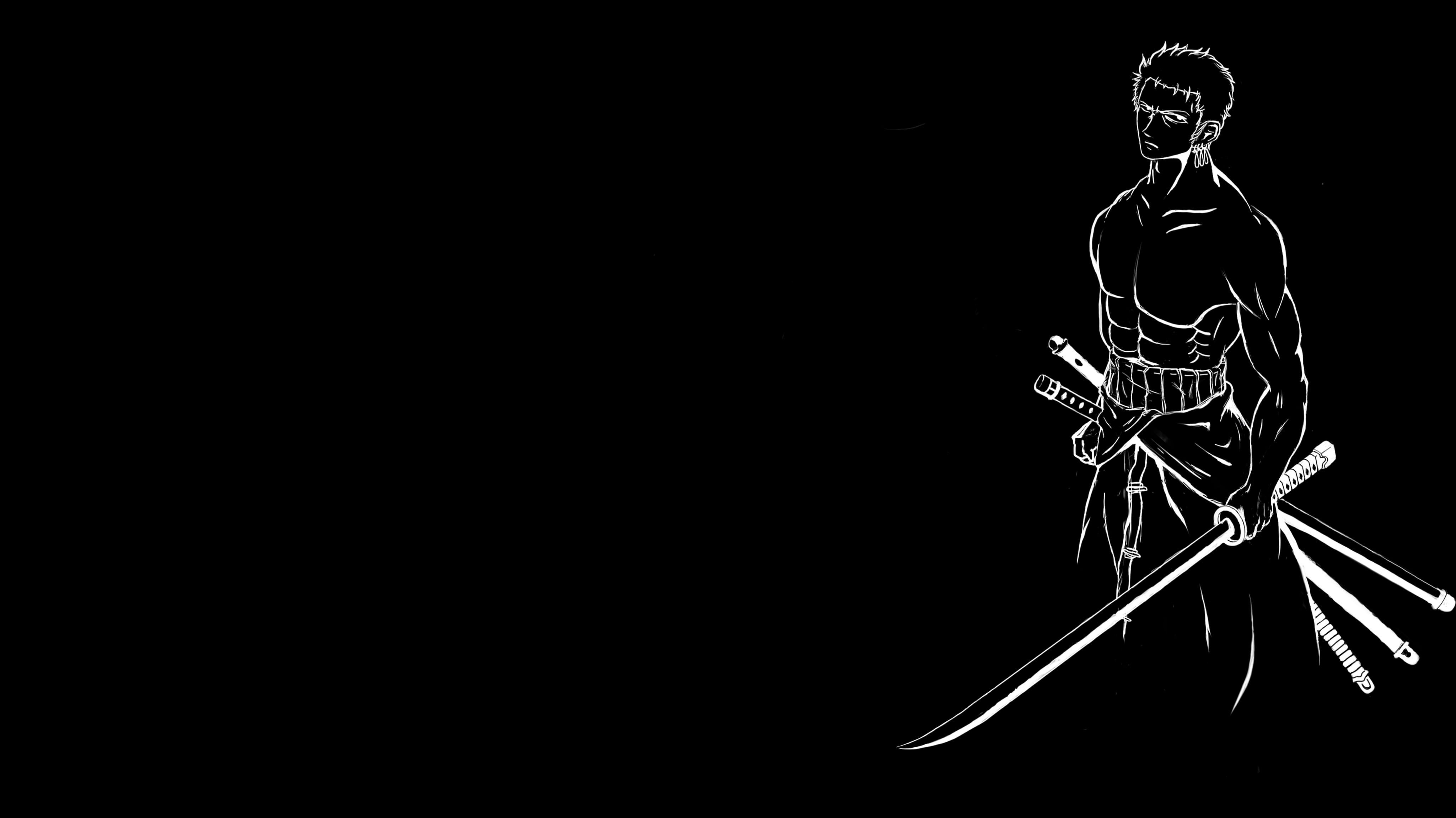 4100x2310 Wallpaper One Piece, Black And White, Roronoa Zoro 4097x2322. Black wallpaper, Black and white wallpaper, One piece wallpaper iphone, Desktop