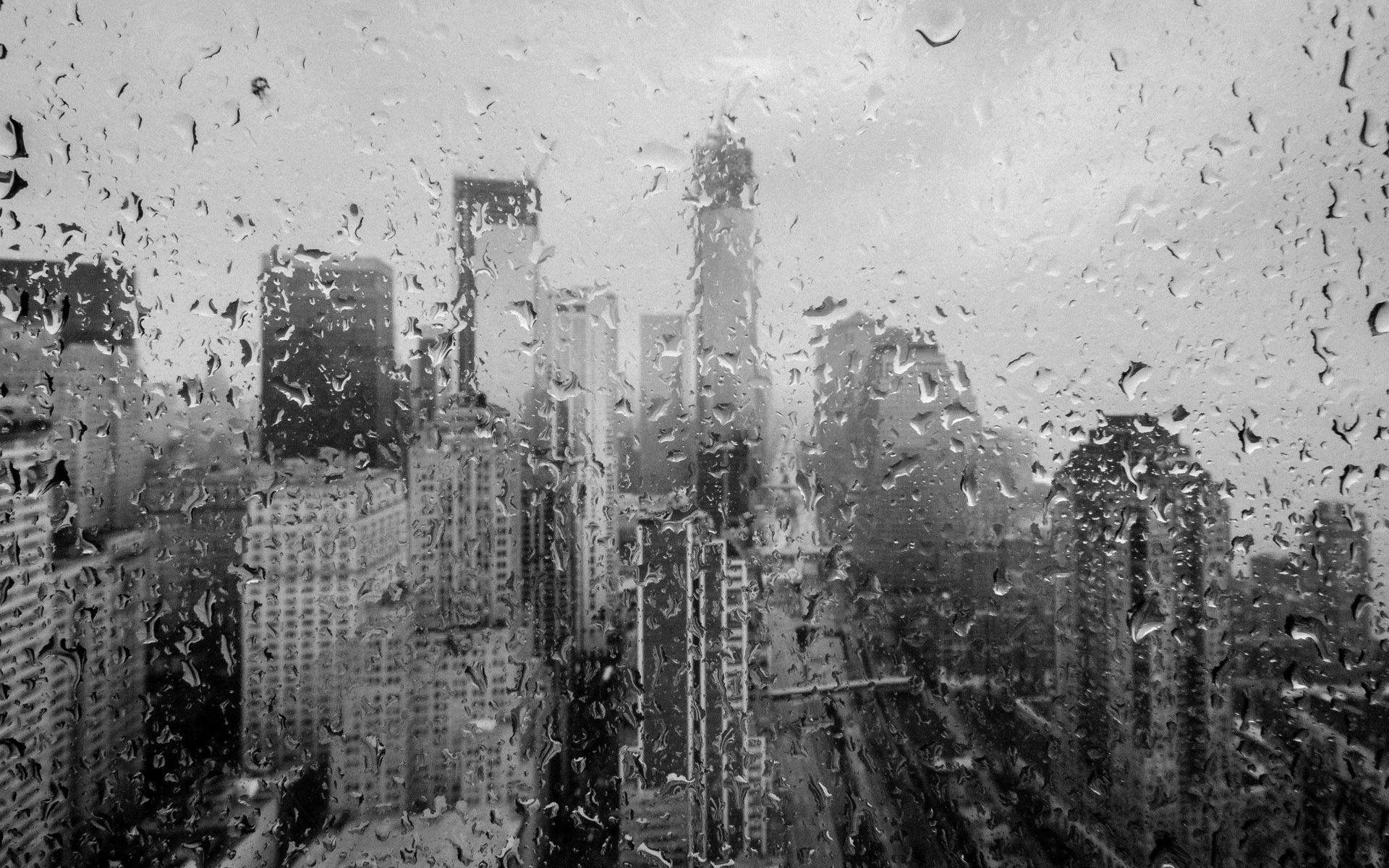 1920x1200 City view through wet window Wallpaper #, Desktop