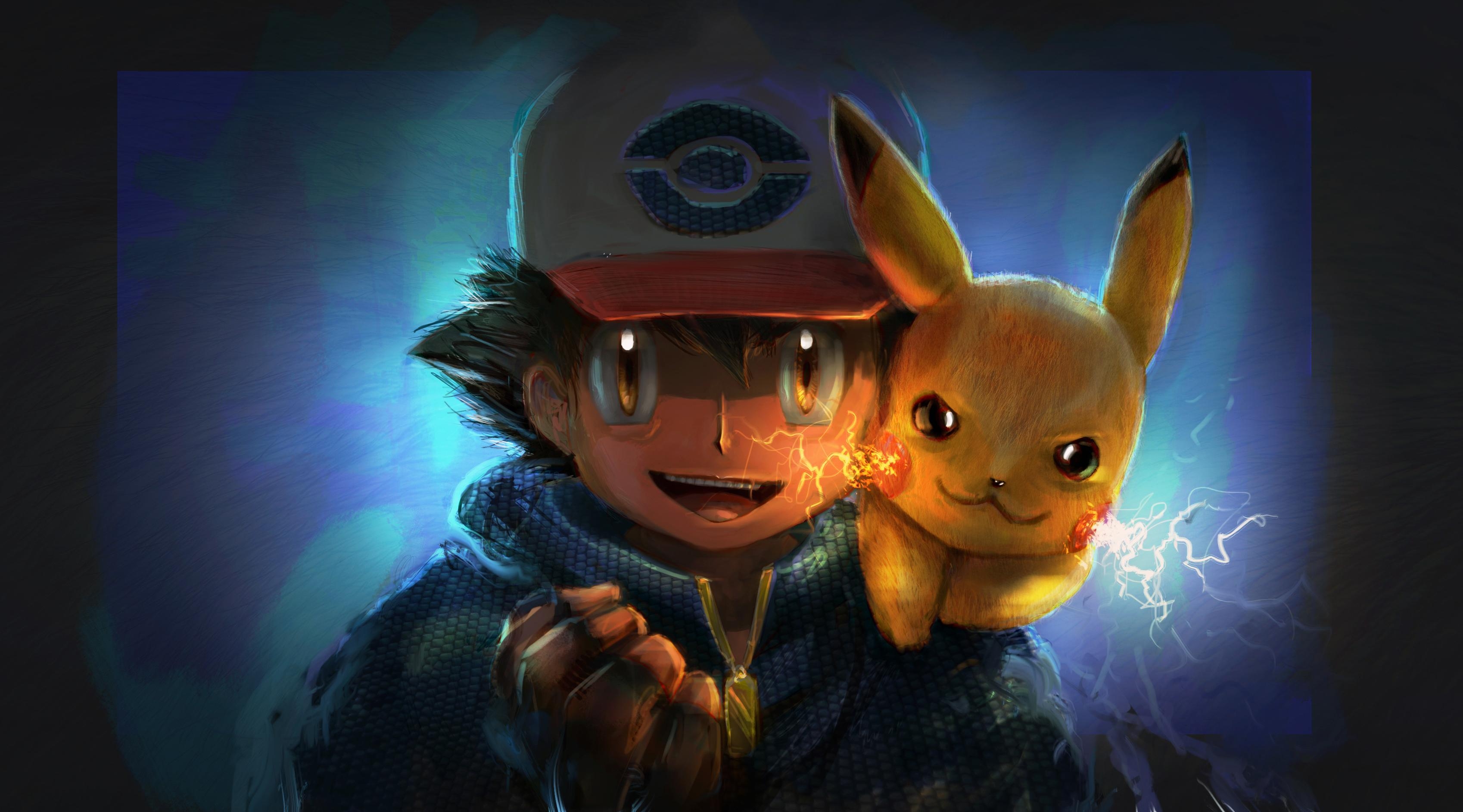 3400x1890 Ash And Pikachu Artwork Laptop Full HD 1080P HD 4k, Desktop