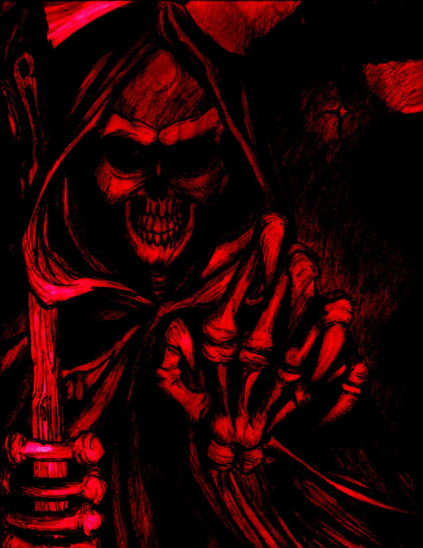 850x1100 Badass Grim Reaper Wallpaper, Phone