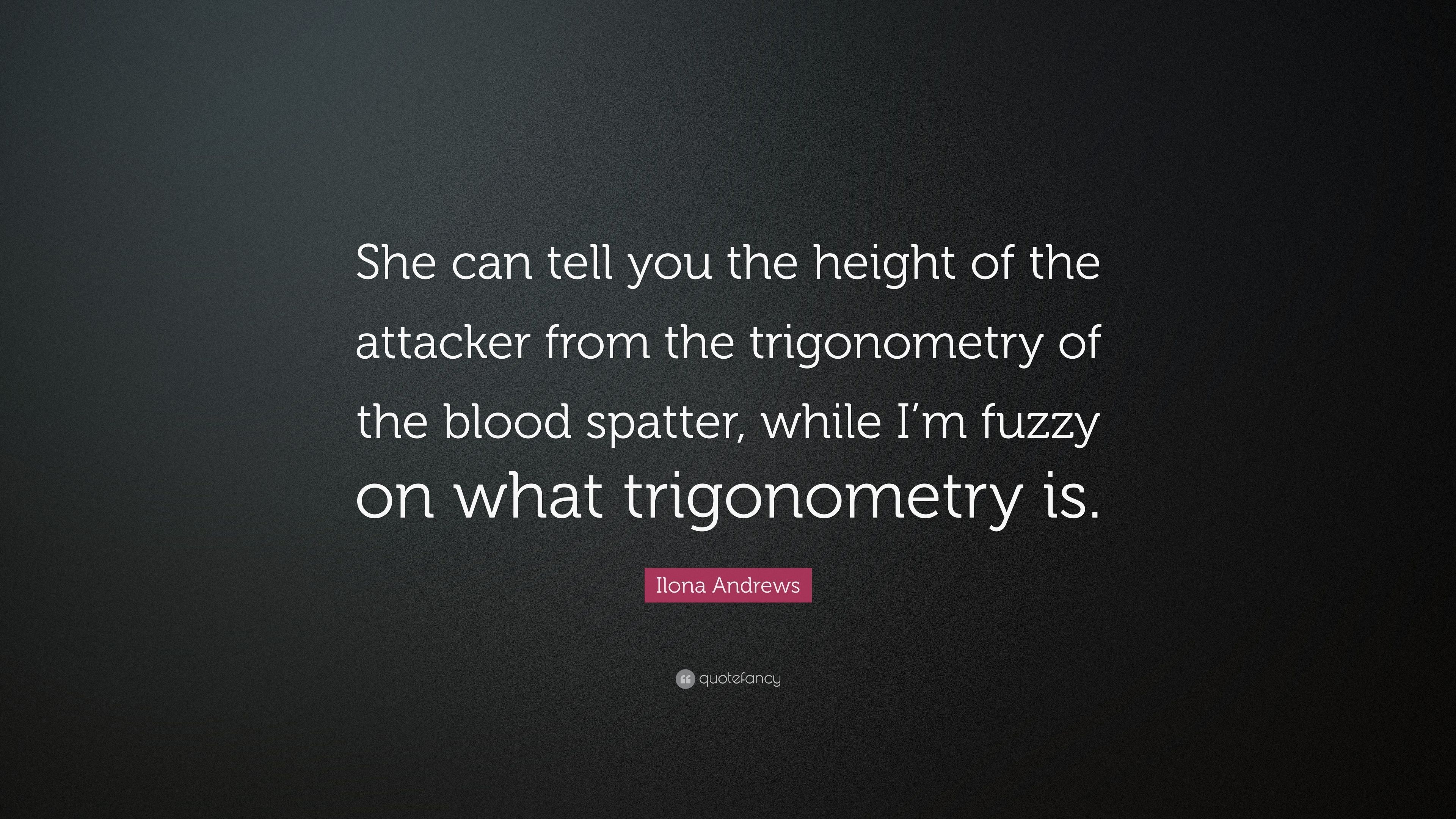 3840x2160 Ilona Andrews Quote: “She can tell you the height of the attacker from the trigonometry of the blood spatter, while I'm fuzzy on what trigonom.” (7 wallpaper), Desktop