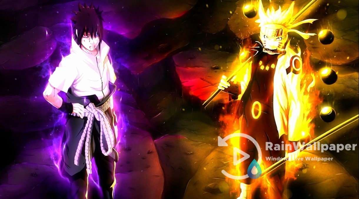 1220x680 Naruto and Sasuke, Desktop