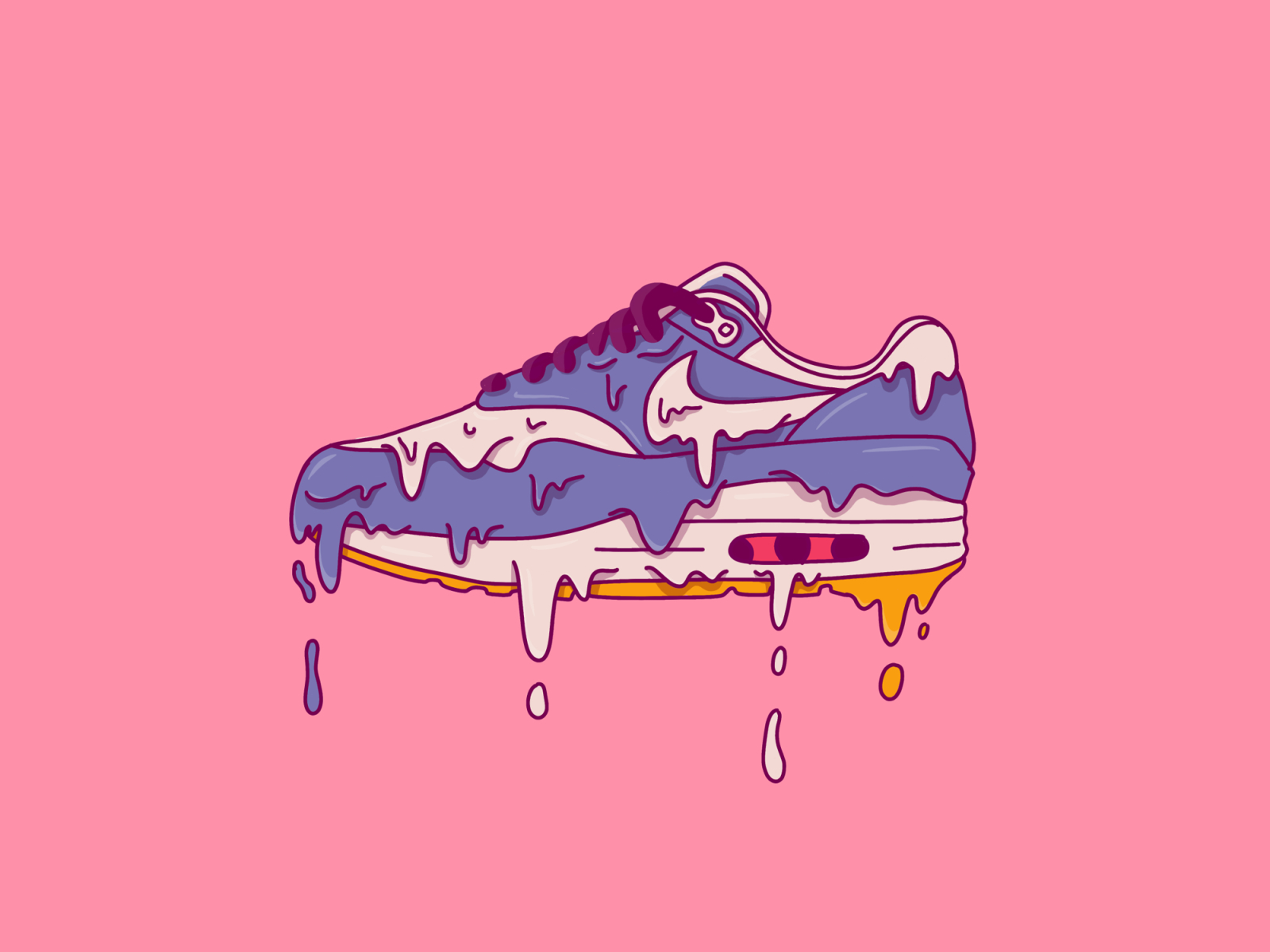 1600x1200 Wallpaper Drippy Nike Logo, Desktop