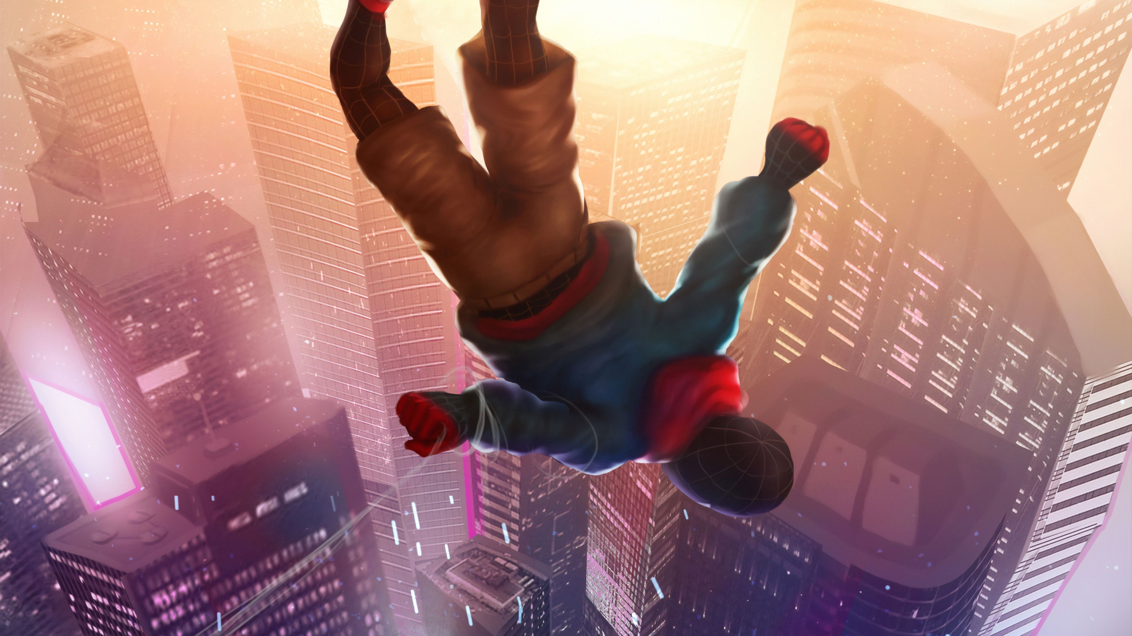 3840x2160 Spiderman Falling, HD Superheroes, 4k Wallpaper, Image, Background, Photo and Picture, Desktop