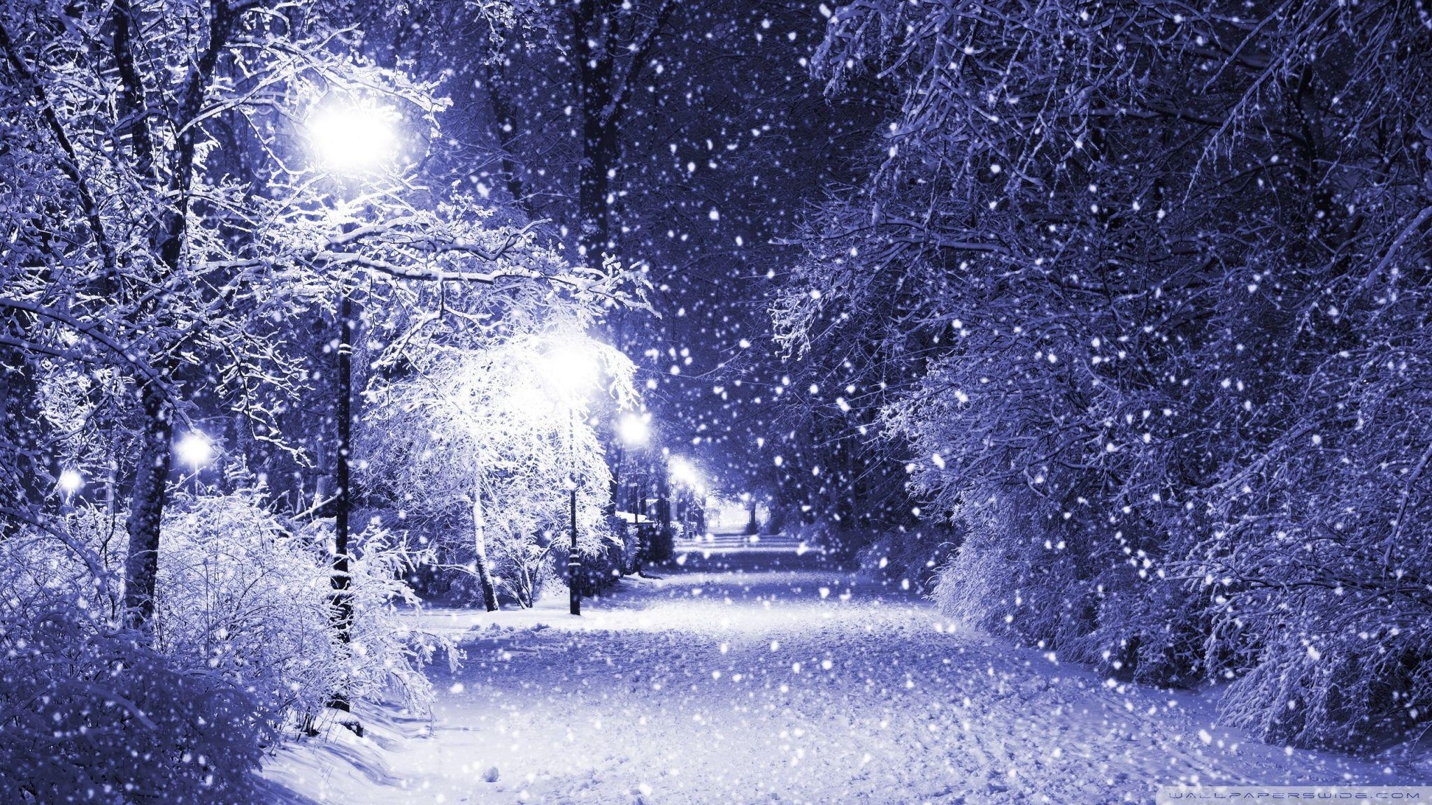 2050x1160 Free Winter Night Wallpaper High Quality at Landscape Monodomo, Desktop