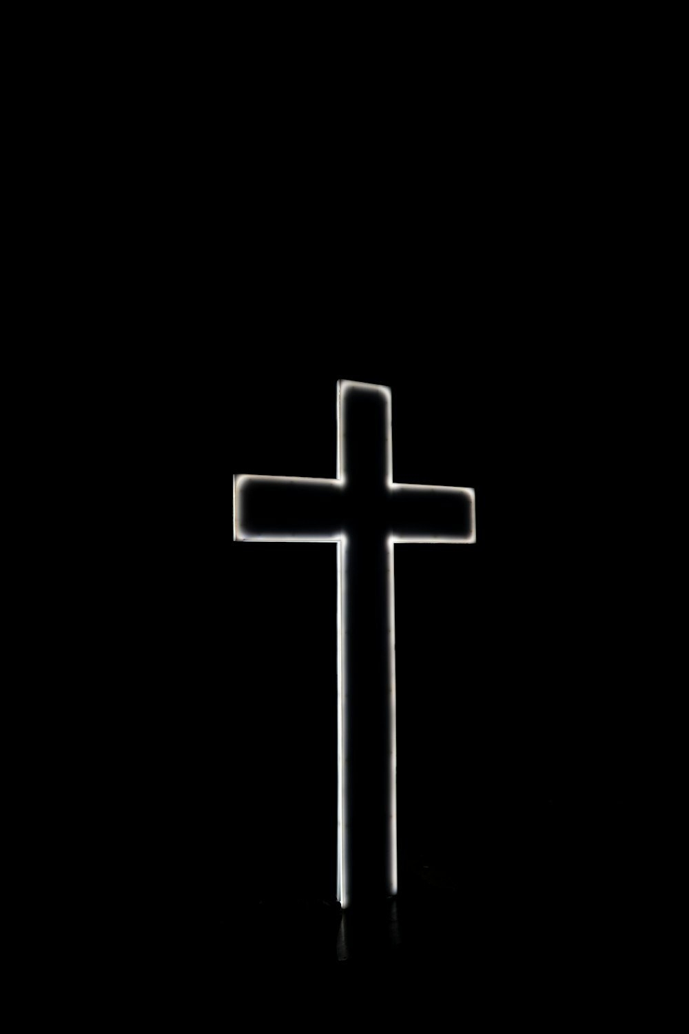 1000x1500 White cross with black background photo, Phone