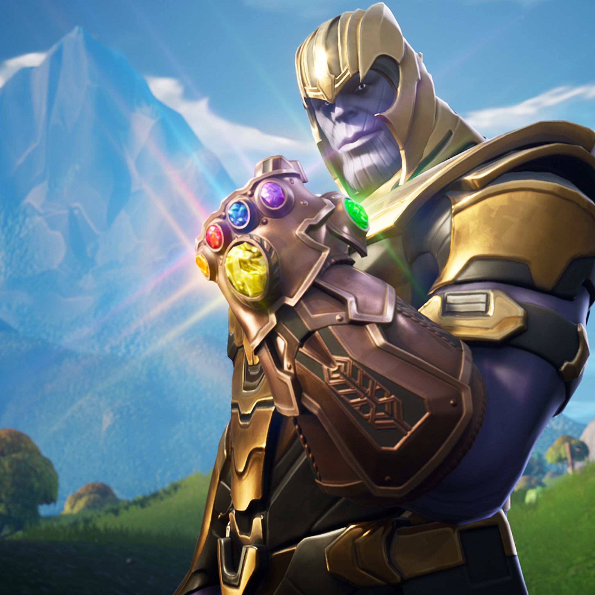 2050x2050 Thanos In Fortnite Battle Royale iPad Air HD 4k Wallpaper, Image, Background, Photo and Picture, Phone