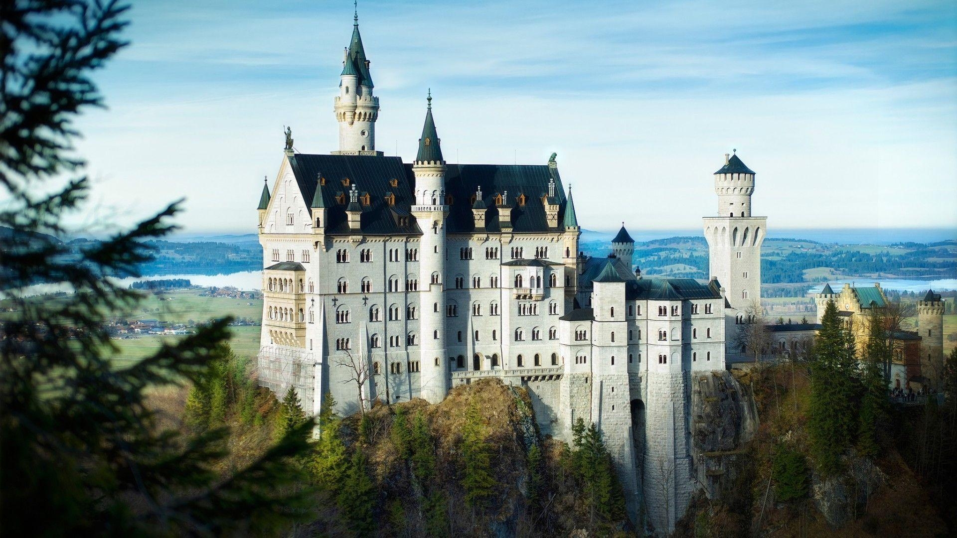 1920x1080 Pin Neuschwanstein Castle Bavaria Germany Mountains Ecard, Desktop