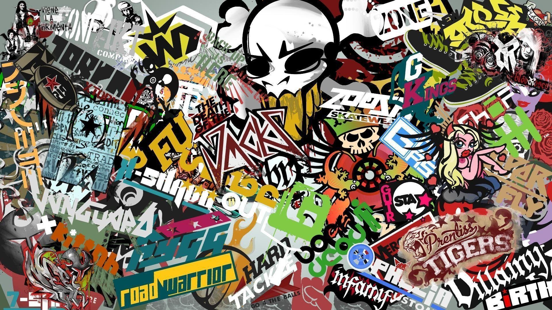 1920x1080 Sticker Bomb HD Wallpaper, Desktop