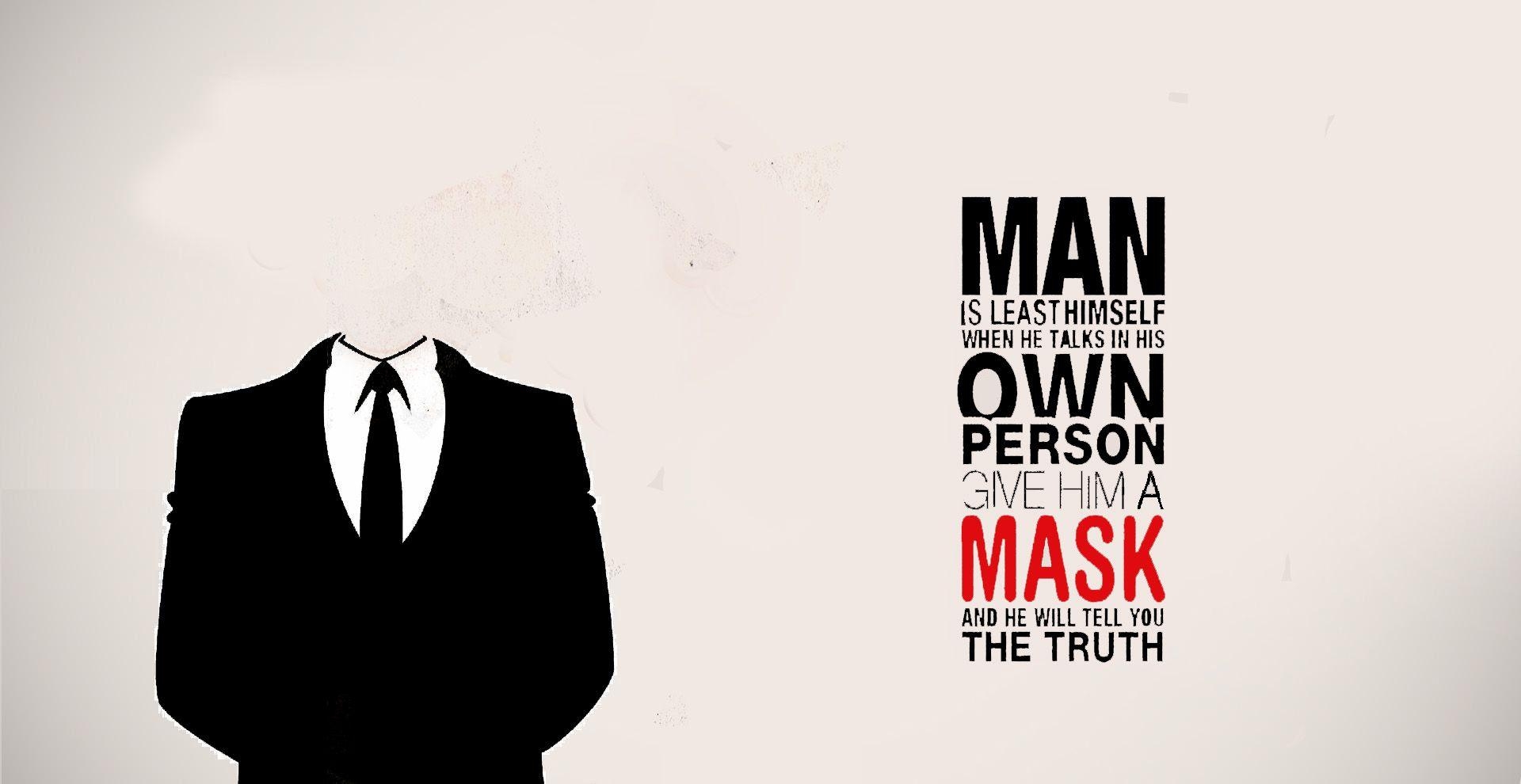 1920x990 Anonymous wallpaper/ Oscar Wilde quote, Desktop