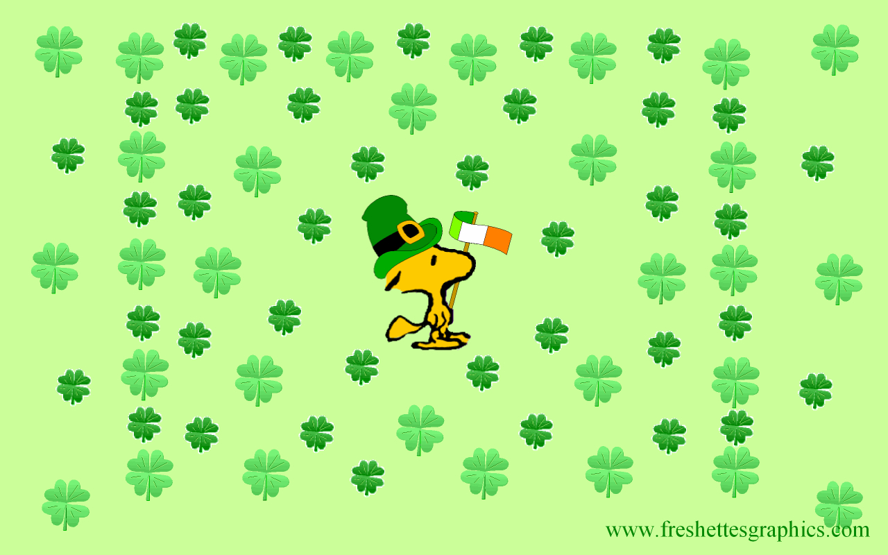 1280x800 Snoopy Wallpaper St Patrick's Day, Desktop