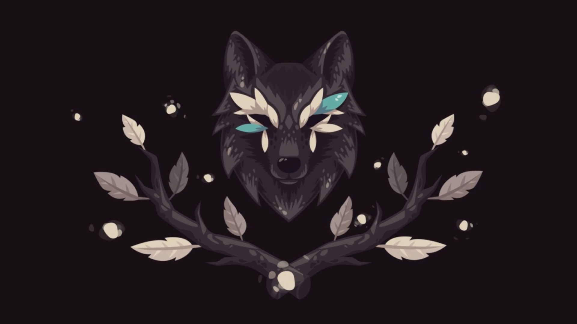 1920x1080 Wallpaper / wolf, black, animals, artwork, symmetry free download, Desktop