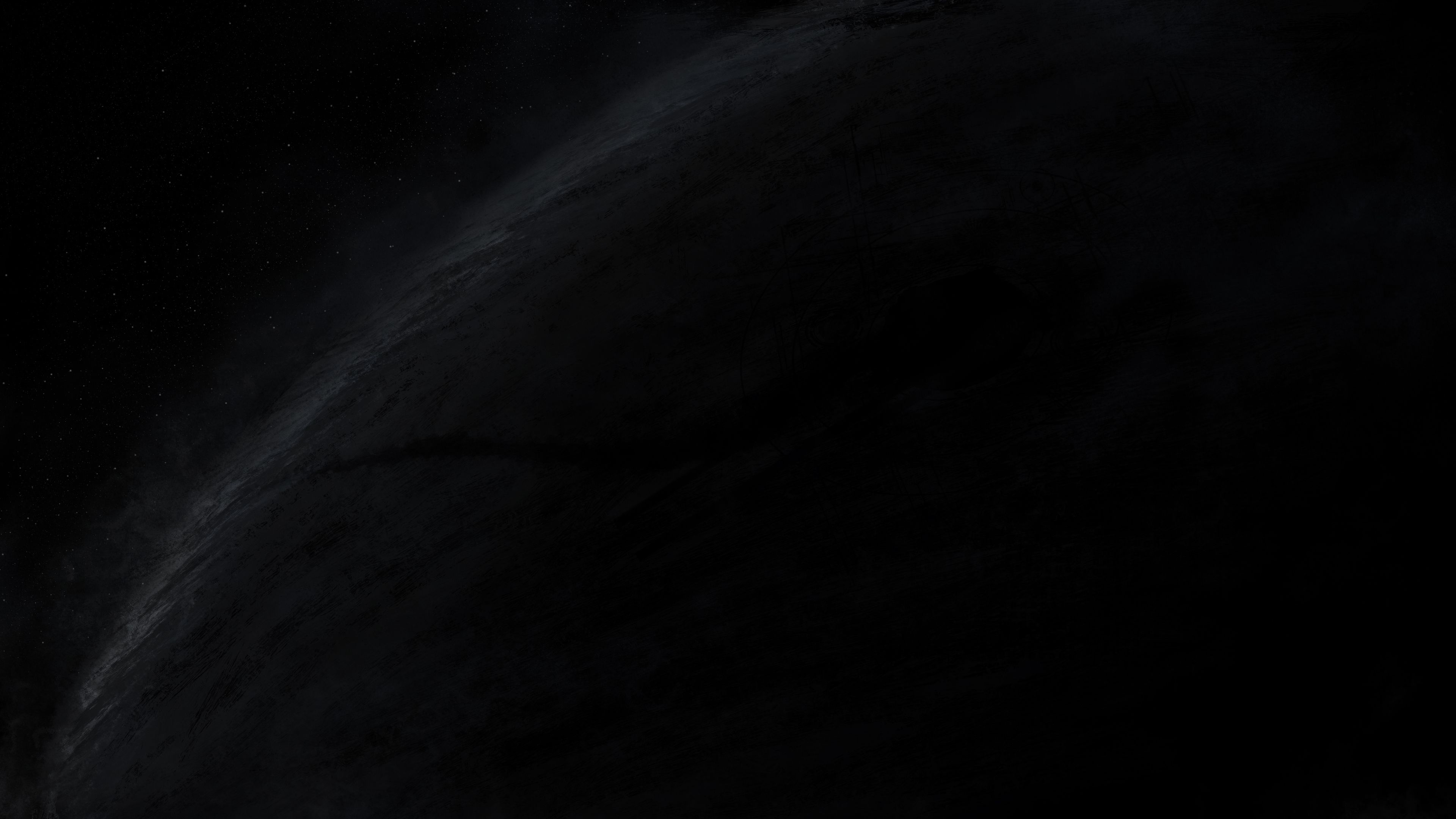 3840x2160 Black Dark Wallpaper, Desktop