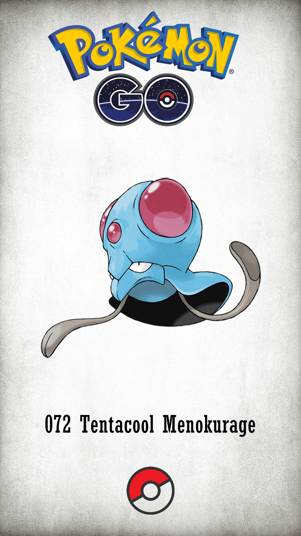 1250x2210 Character Tentacool Menokurage, Phone