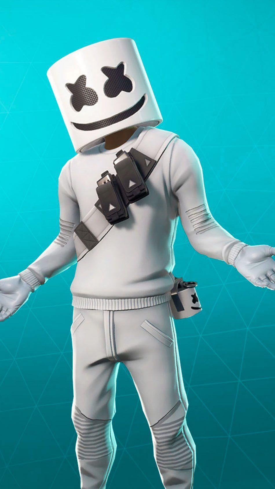 950x1690 Marshmello Fortnite Skin. Gaming wallpaper, Game wallpaper, Phone