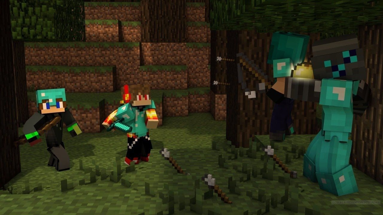 1280x720 Minecraft. PvP w/ Stealthniners. Minecraft wallpaper, Youtube, Desktop