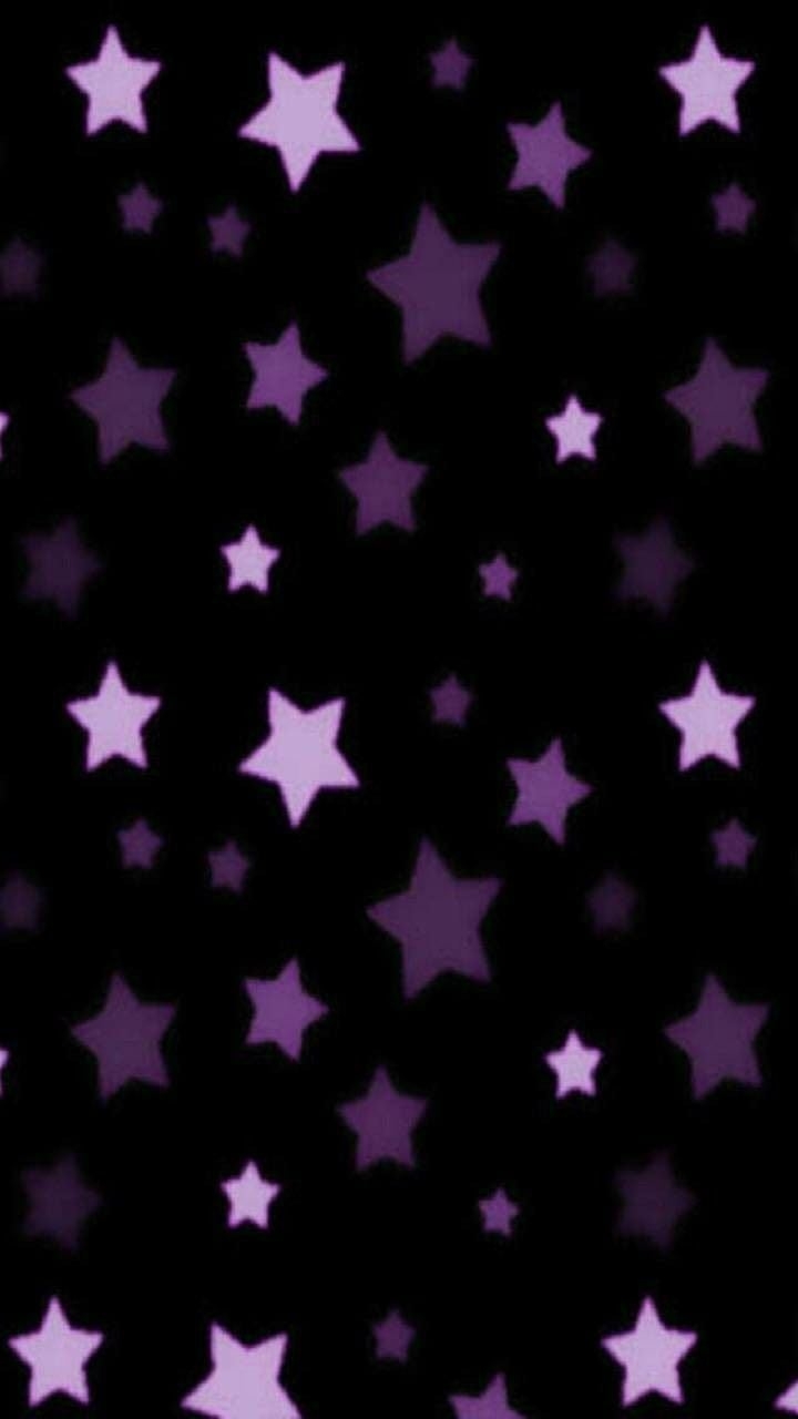 720x1280 Purple stars. Black and purple wallpaper, Cellphone wallpaper background, Star wallpaper, Phone