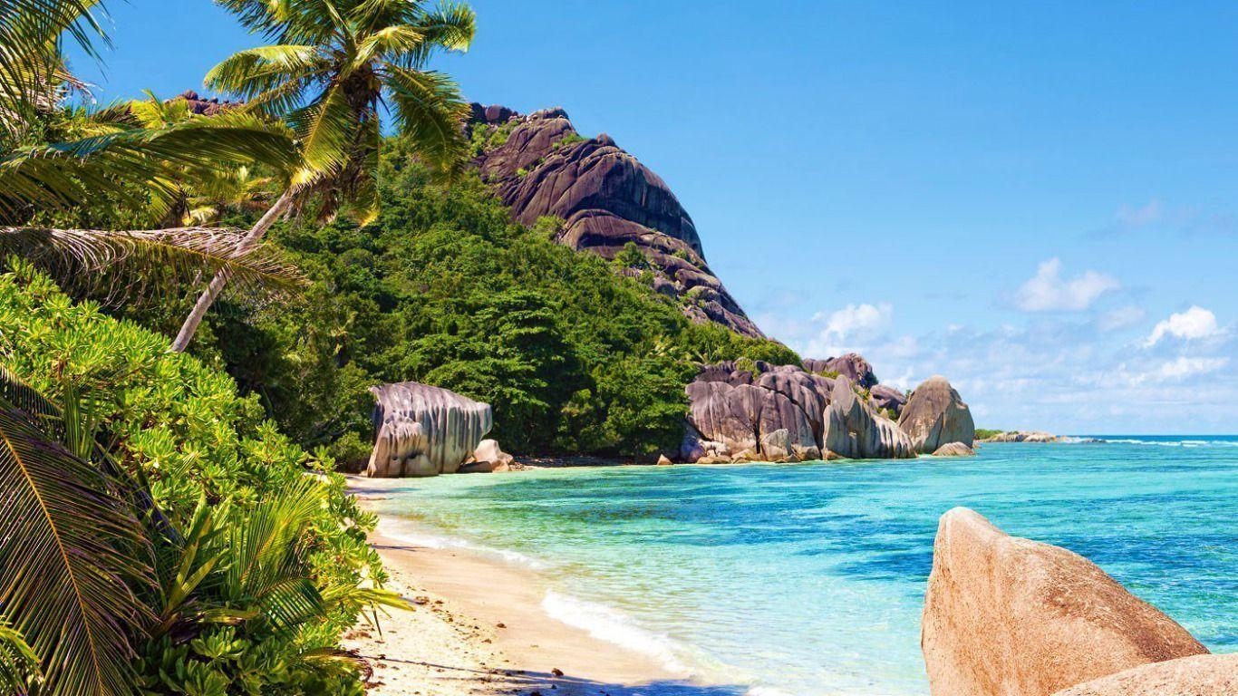 1370x770 Seychelles Beach Wallpaper for Macbook & Islands Wallpaper, Desktop