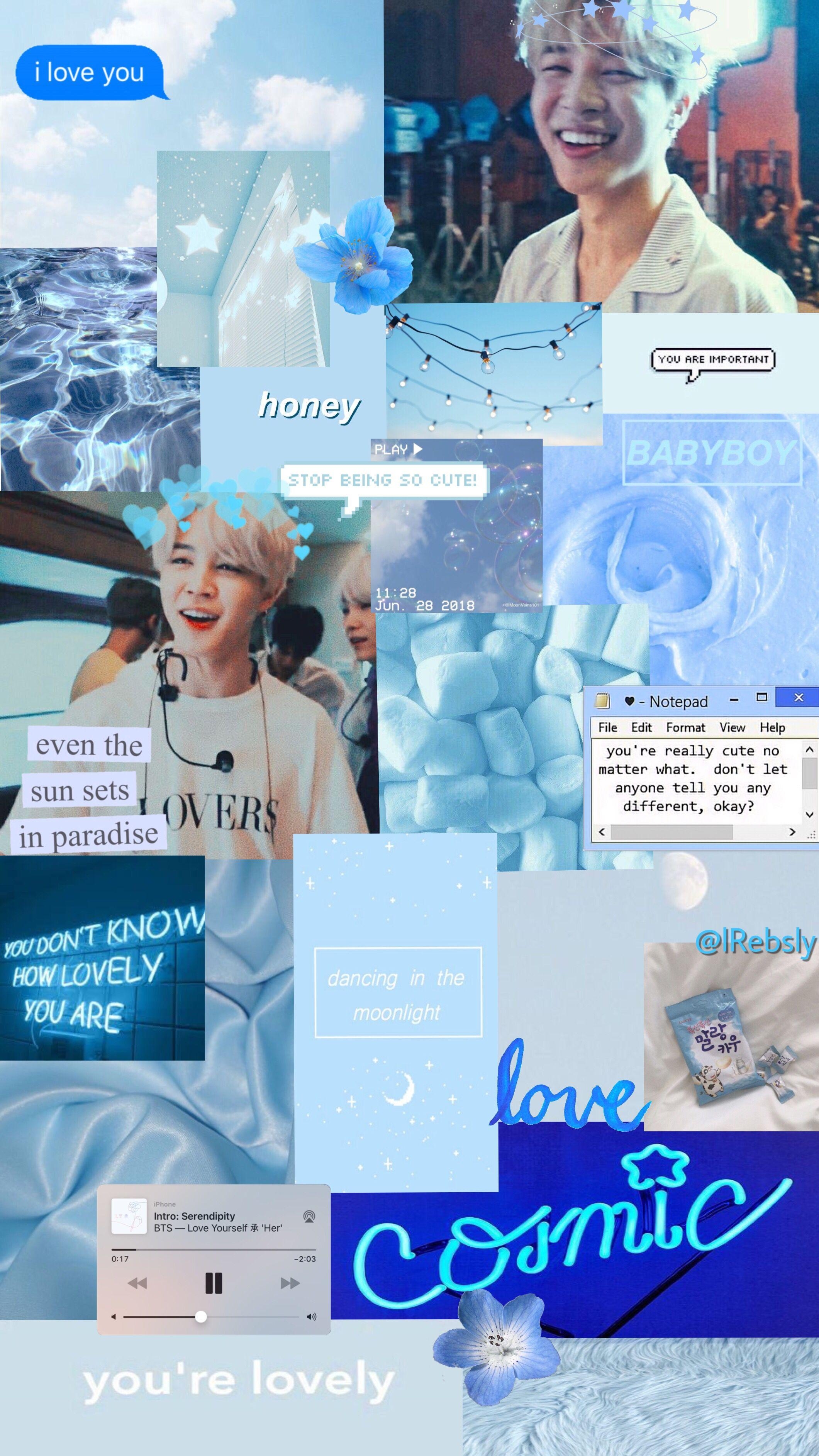 2130x3780 jimin#bts#blue#wallpaper#aesthetic. Wallpaper in 2019, Phone