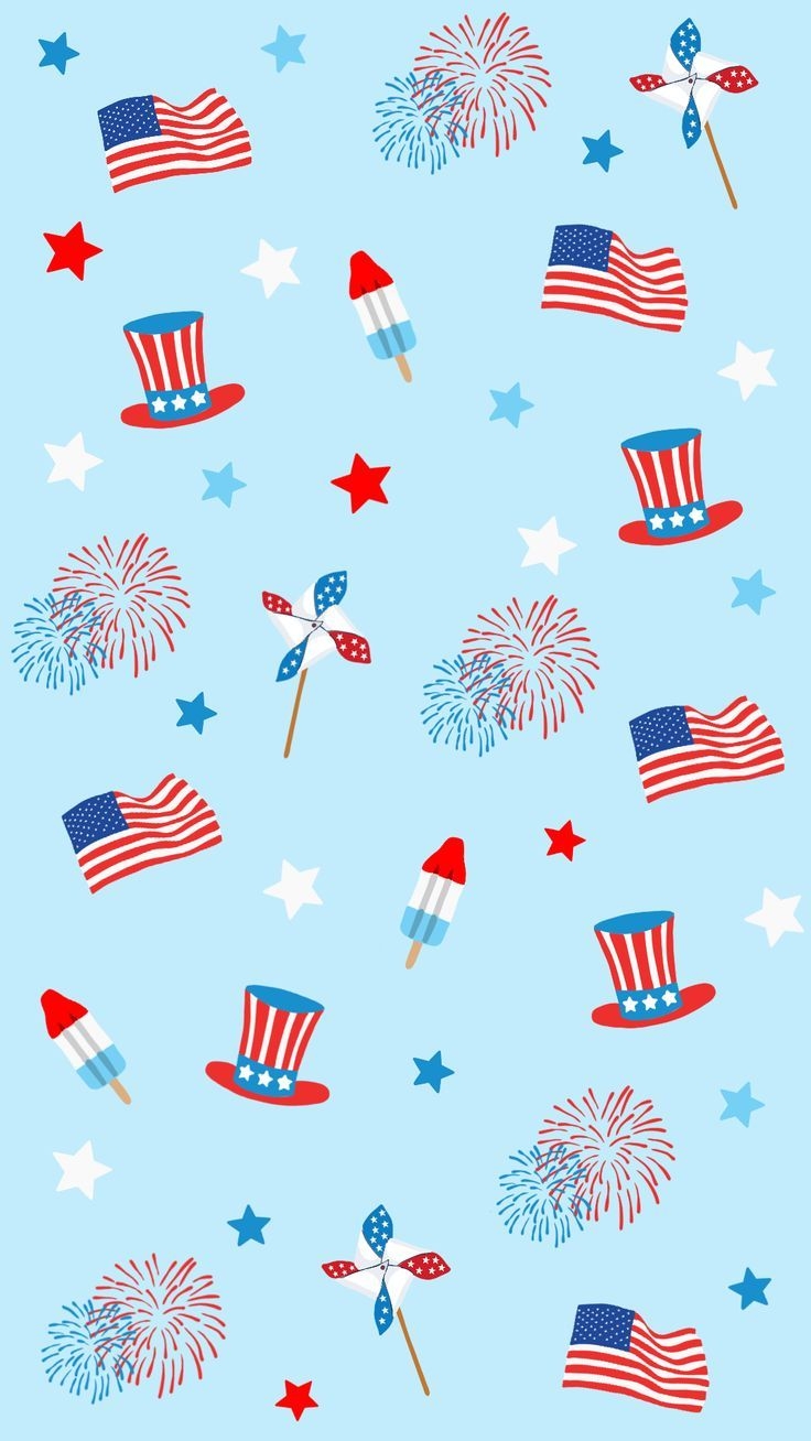 740x1310 Phone Wallpaper with American Flag, Phone