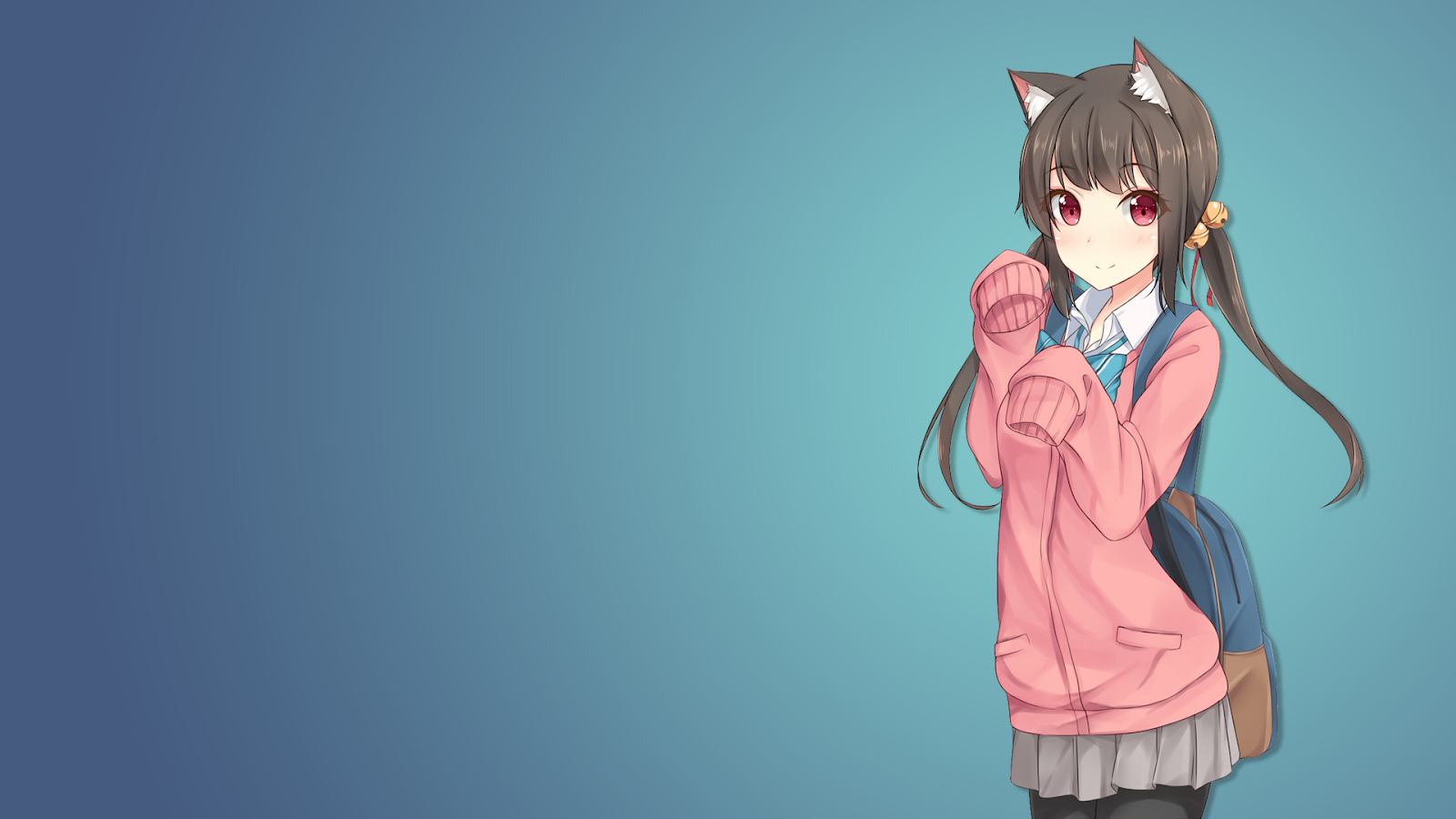 1600x900 Cat Girl Wallpaper High Quality Desktop, iphone and android, Desktop