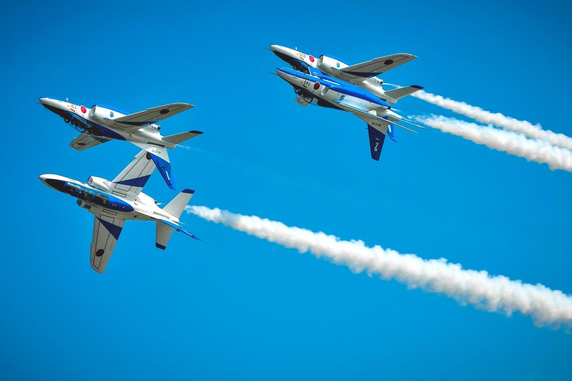 1920x1280 Blue Impulse Kawasaki T 4 Jasdf Aerobatics HD Wallpaper, Desktop