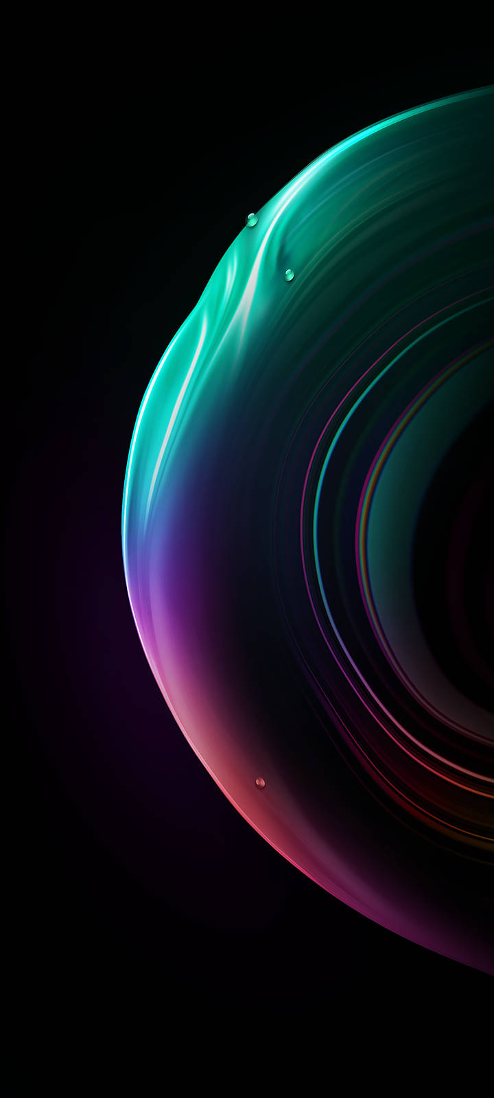 720x1600 Download Ios 15 Neon Sphere Wallpaper, Phone