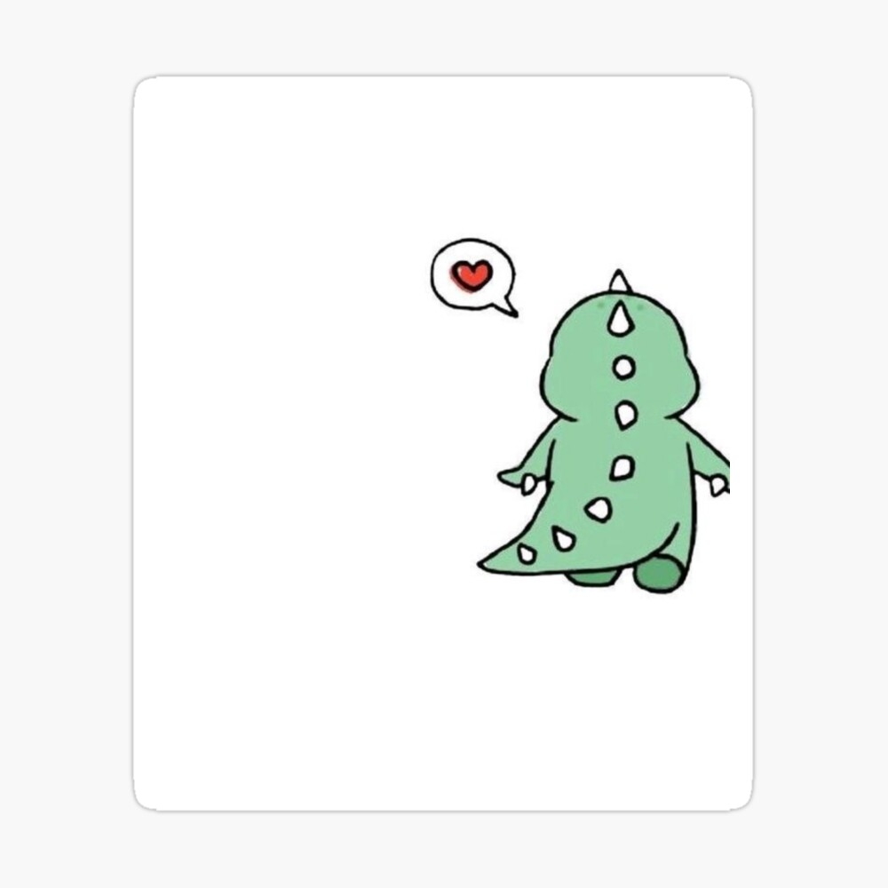 1000x1000 Dino Couple Art Board Print, Phone