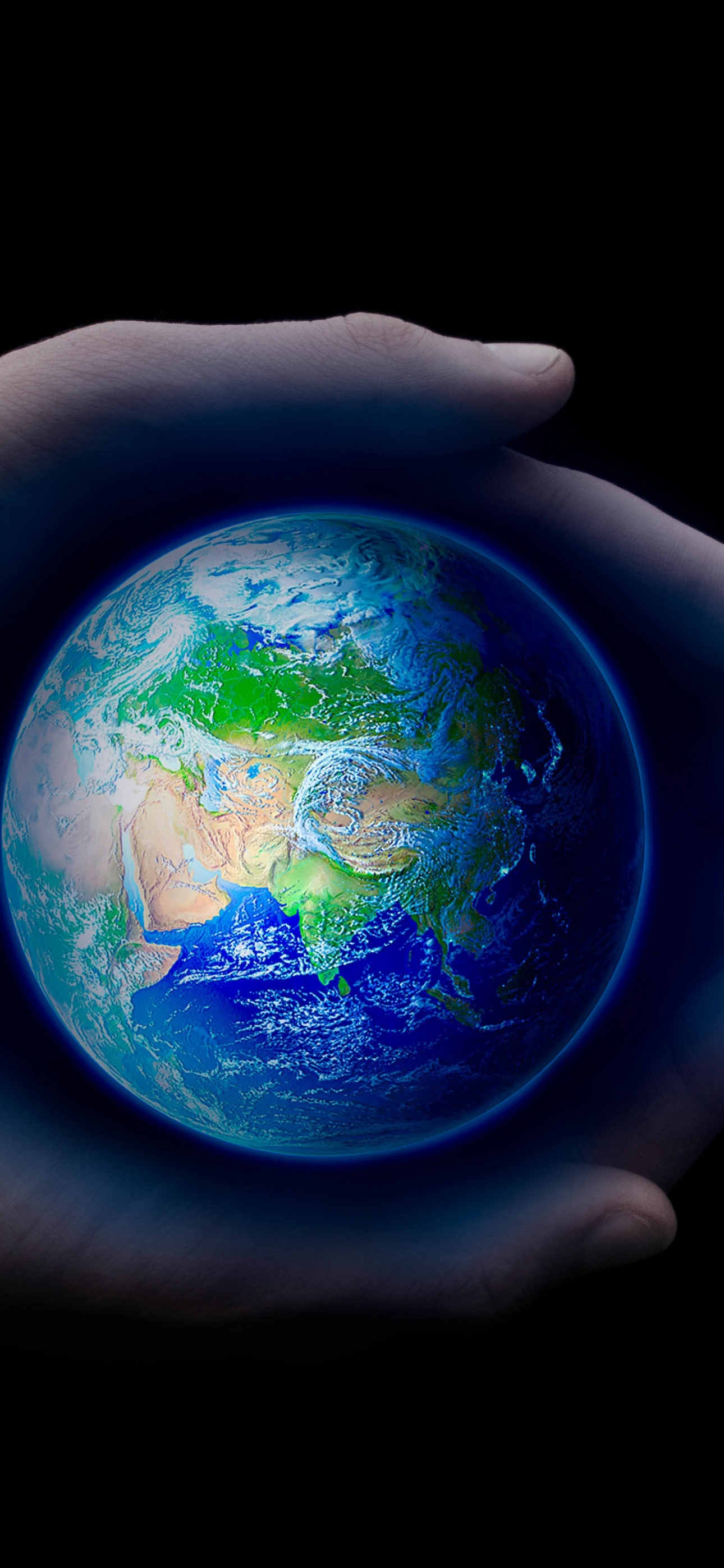 1290x2800 Planet Earth Wallpaper 4K, Holding, Phone