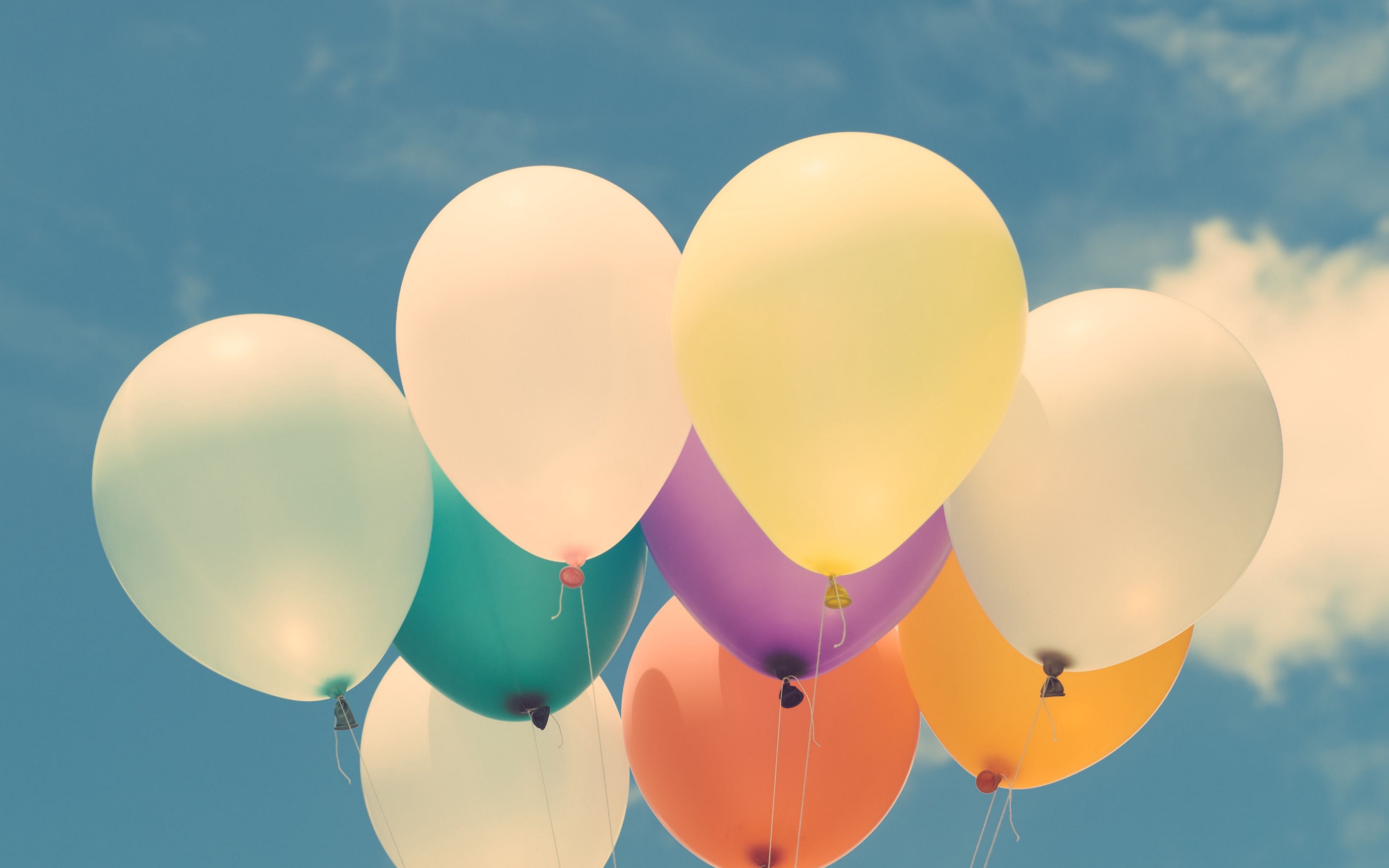 3840x2400 Download wallpaper  balloons, colorful, sky, lightness, flight, happiness 4k ultra HD 16:10 HD background, Desktop