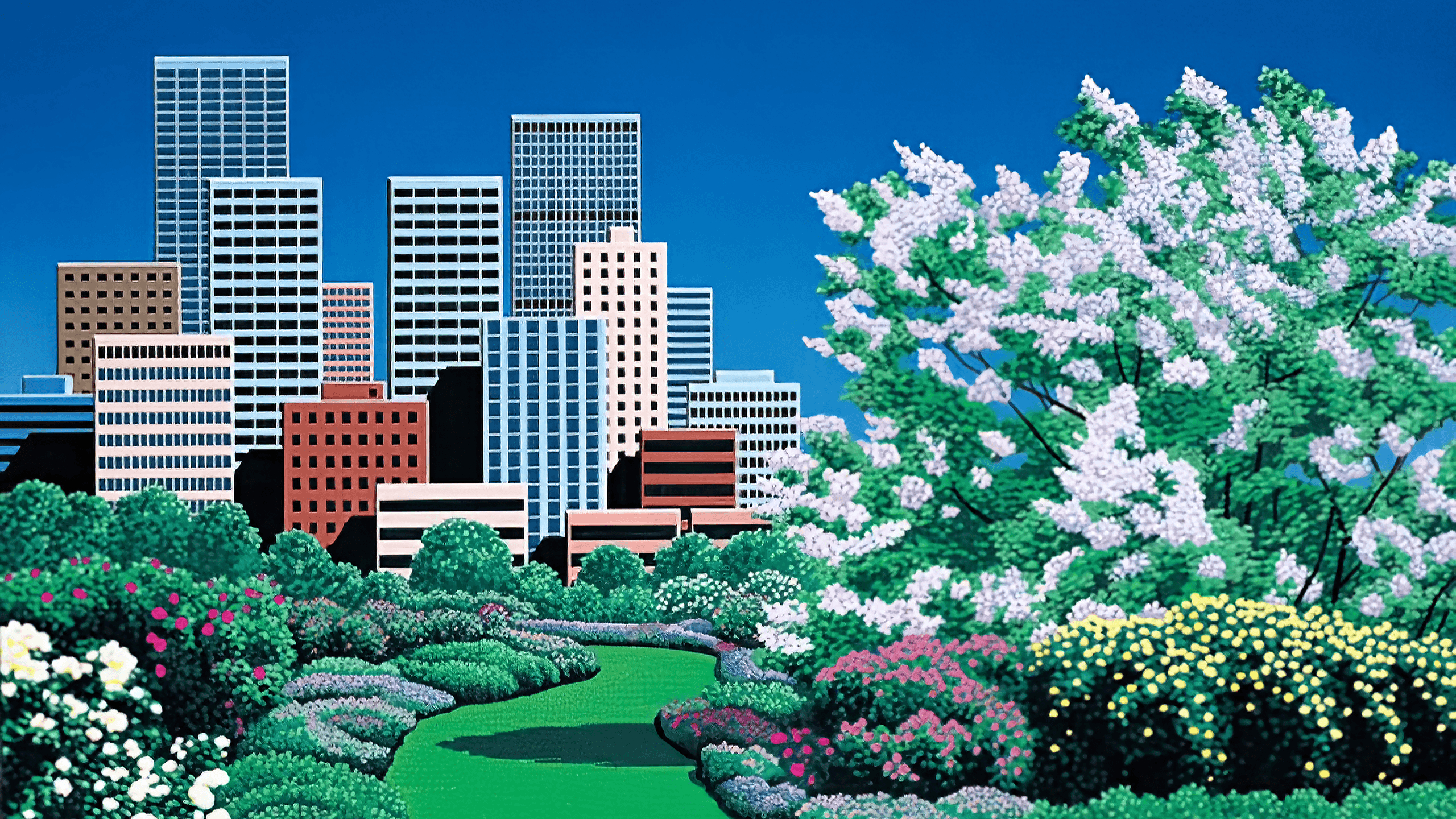 2560x1440 City Garden by Hiroshi Nagai [], Desktop