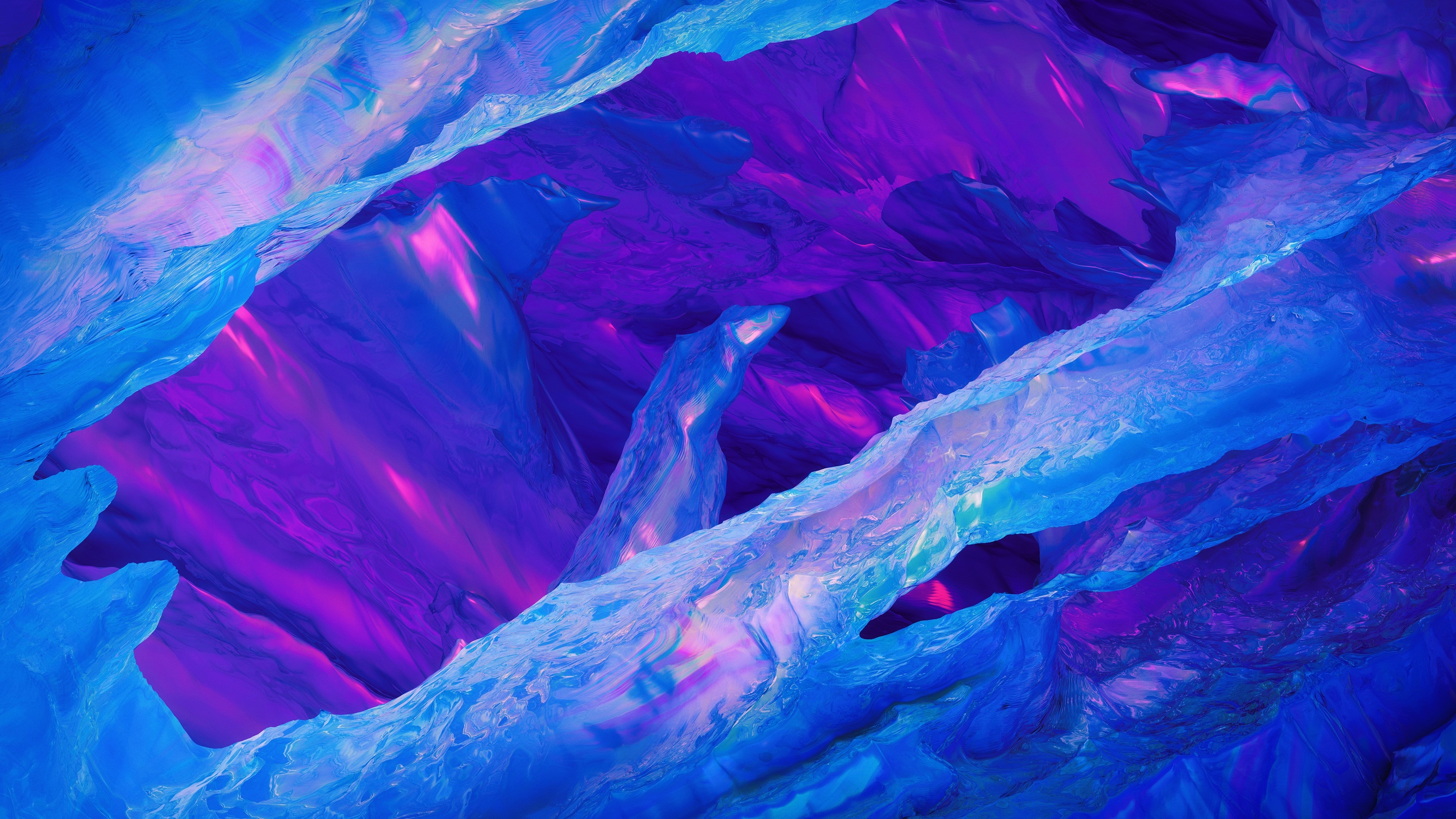 3840x2160 4K, blue, purple, ice, abstract, crystal Gallery HD Wallpaper, Desktop