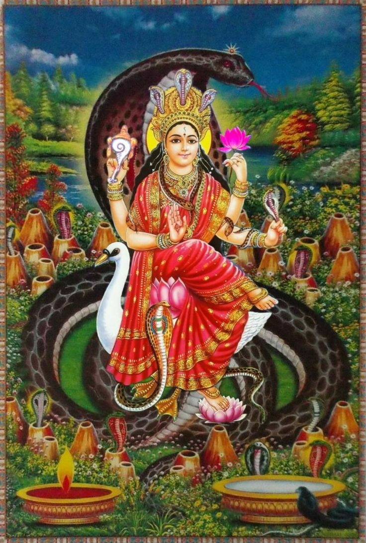 740x1100 Maa Manasa Devi Goddess of Snakes, Phone