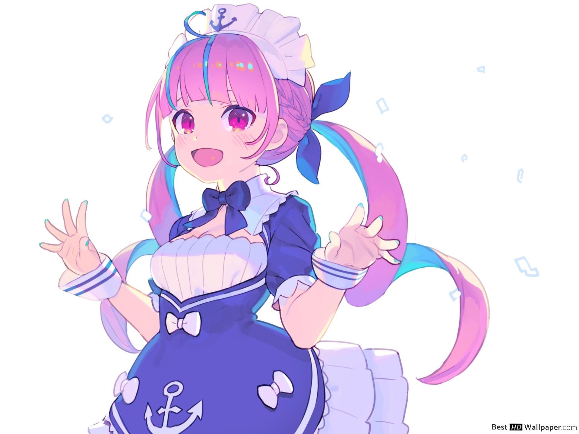 1920x1440 Virtual Youtuber Aqua HD wallpaper download, Desktop