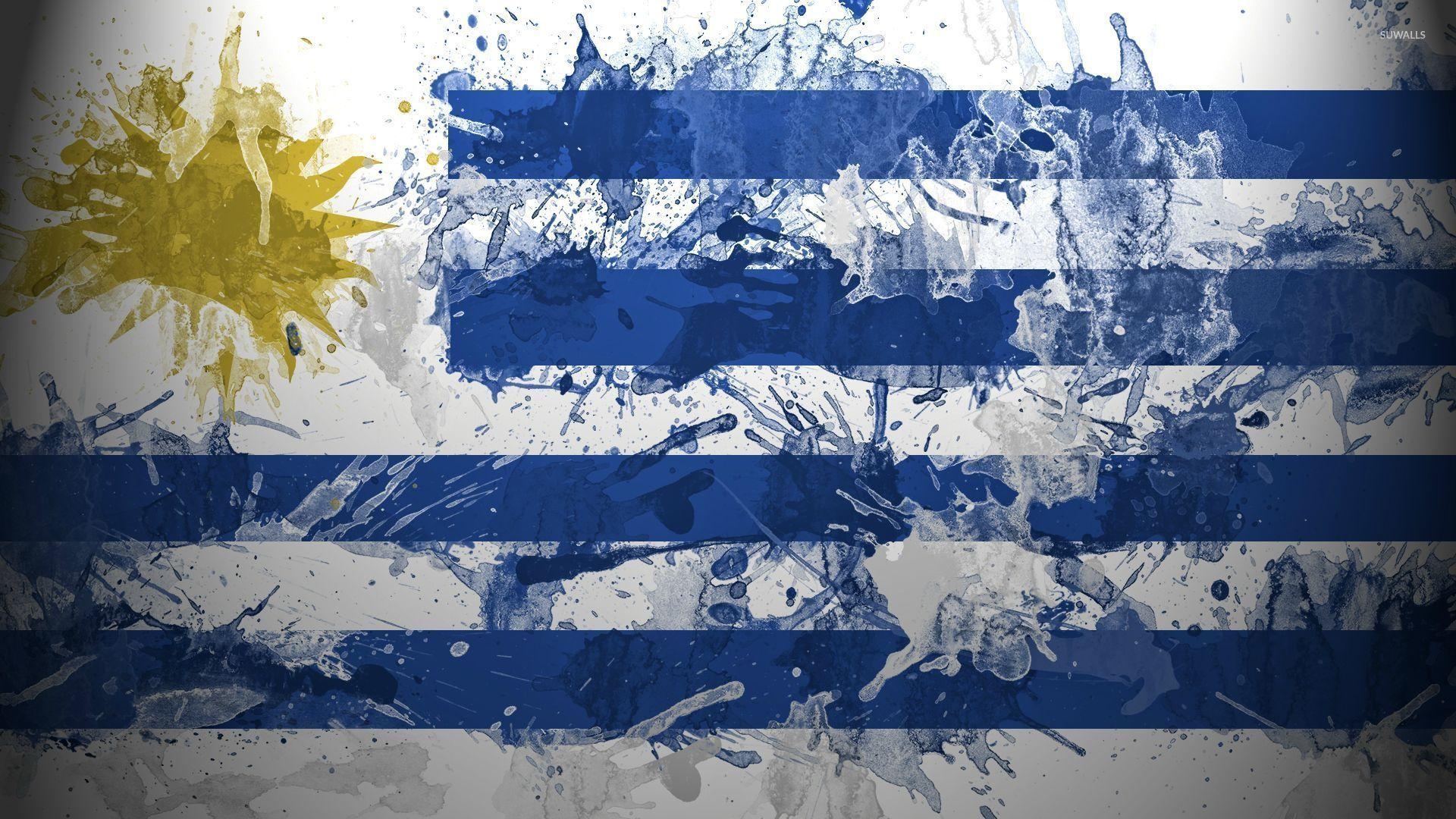 1920x1080 Flag of Uruguay with paint drops wallpaper Art wallpaper, Desktop