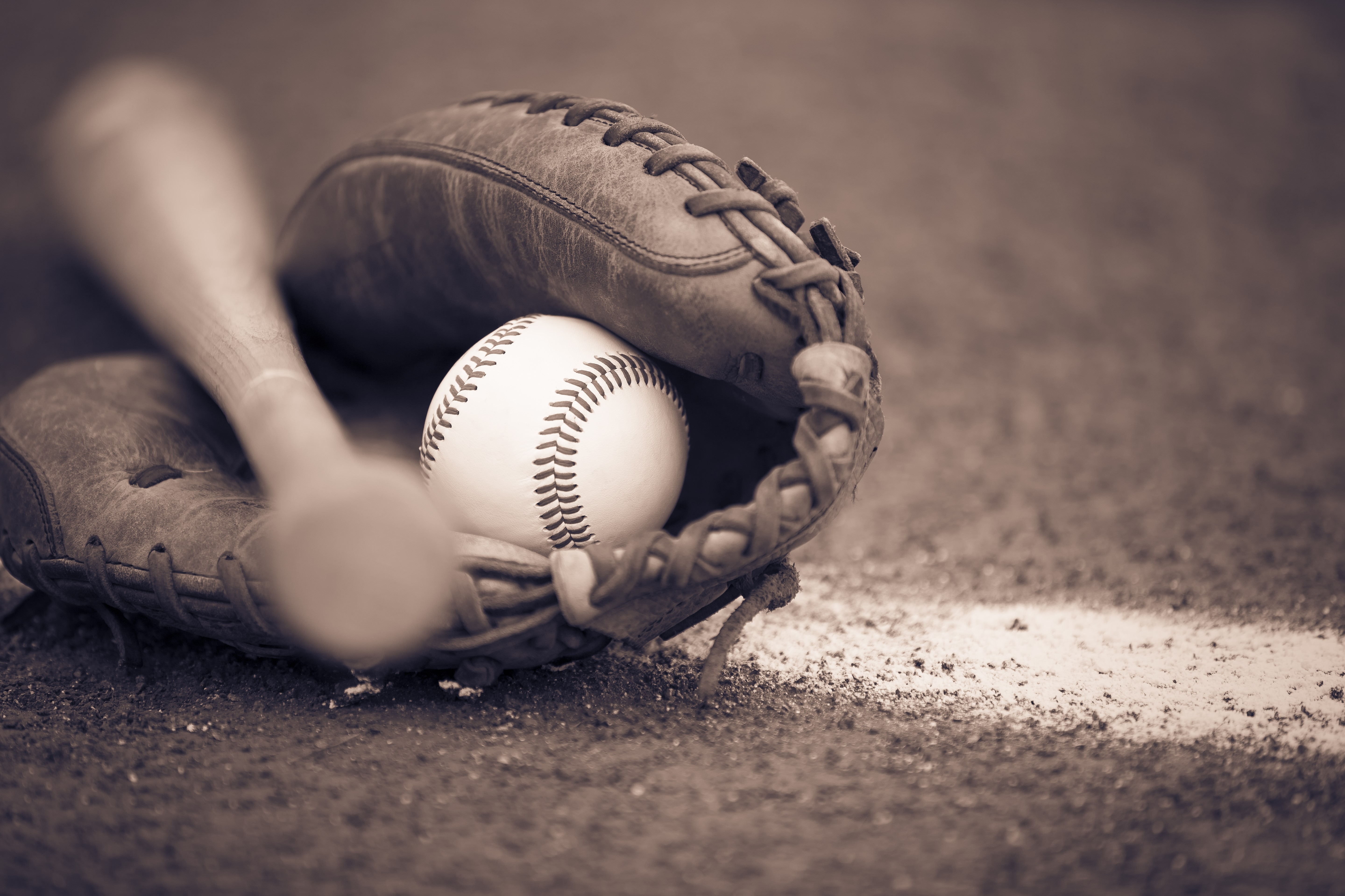 5760x3840 4K, 5K, Ball, Baseball bat, Glove Gallery HD Wallpaper, Desktop