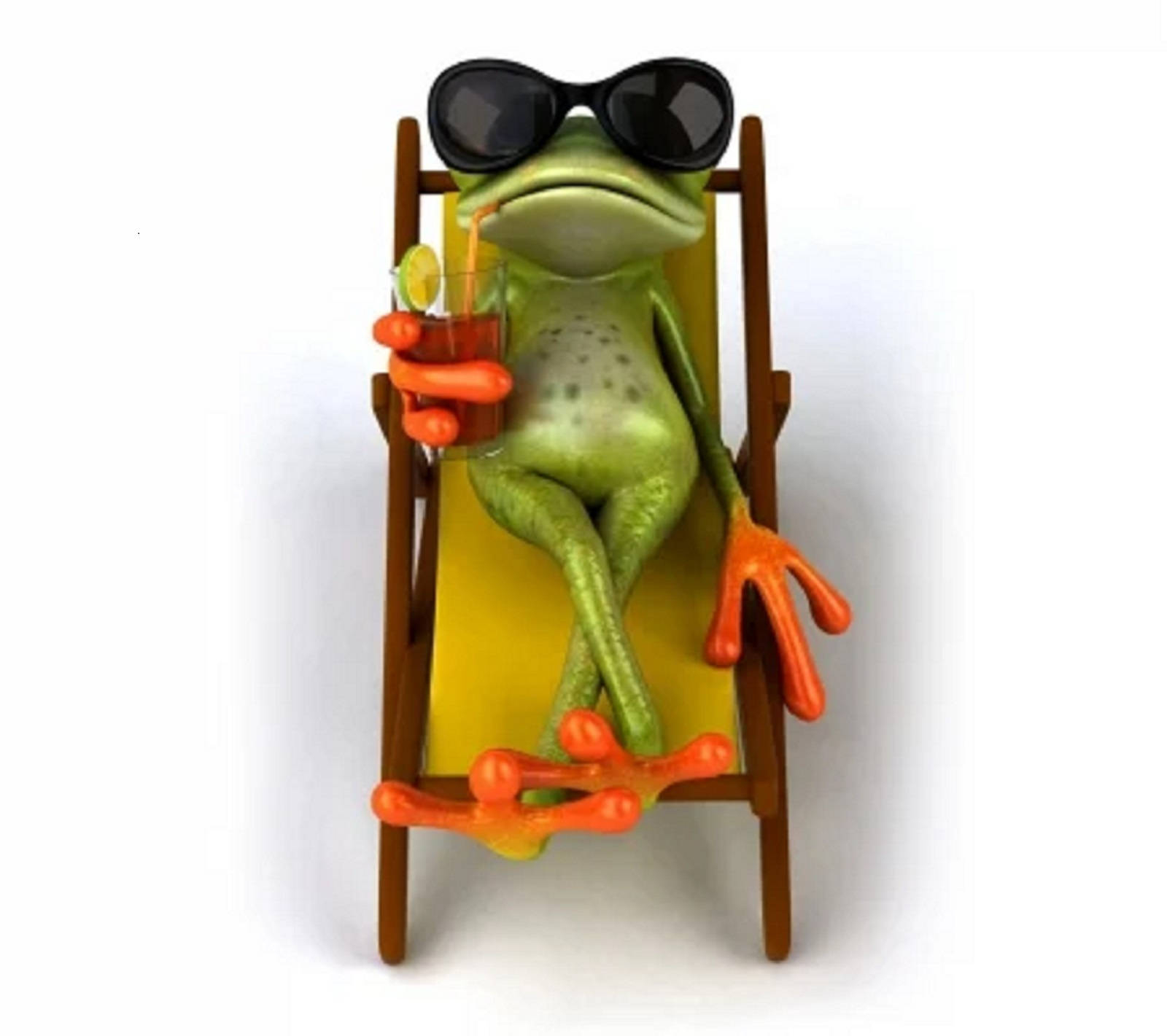 1600x1430 Download Kawaii Frog On A Vacation Wallpaper, Desktop